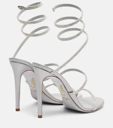 René Caovilla Cleo embellished satin sandals | Thumbnail 2 René Caovilla Cleo embellished satin sandals | Thumbnail 2