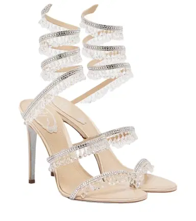 René Caovilla Chandelier embellished satin sandals | Thumbnail 1 René Caovilla Chandelier embellished satin sandals | Thumbnail 1