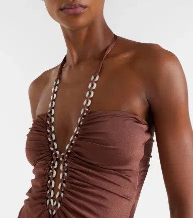 ADRIANA DEGREAS Solid Chain halterneck swimsuit | Thumbnail 6 ADRIANA DEGREAS Solid Chain halterneck swimsuit | Thumbnail 6