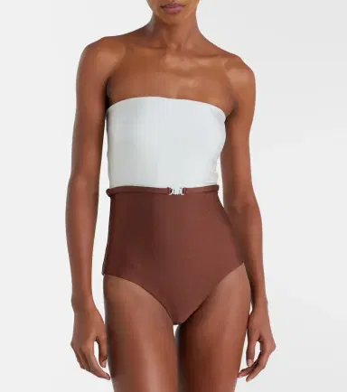 Adriana Degreas Bicolor belted swimsuit | Thumbnail 5 Adriana Degreas Bicolor belted swimsuit | Thumbnail 5