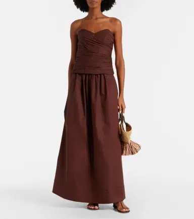 ADRIANA DEGREAS Pleated cotton maxi skirt | Thumbnail 3 ADRIANA DEGREAS Pleated cotton maxi skirt | Thumbnail 3