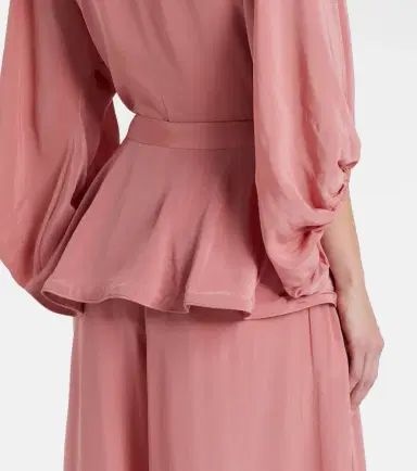 ADRIANA DEGREAS Solid Peplum balloon pants | Thumbnail 4 ADRIANA DEGREAS Solid Peplum balloon pants | Thumbnail 4