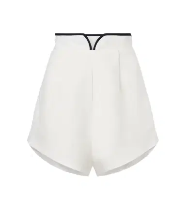 ADRIANA DEGREAS Bicolor linen-blend Bermuda shorts | Thumbnail 1 ADRIANA DEGREAS Bicolor linen-blend Bermuda shorts | Thumbnail 1