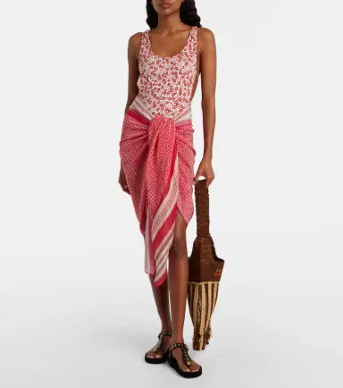 Isabel Marant Printed cotton and silk beach cover-up | Thumbnail 4 Isabel Marant Printed cotton and silk beach cover-up | Thumbnail 4