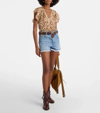 Isabel Marant Lesia high-rise denim shorts | Thumbnail 6 Isabel Marant Lesia high-rise denim shorts | Thumbnail 6