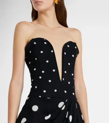 ADRIANA DEGREAS Polka-dot draped midi dress | Thumbnail 3 ADRIANA DEGREAS Polka-dot draped midi dress | Thumbnail 3