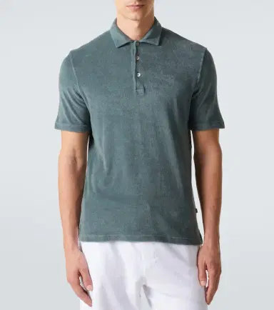 Fedeli Mondial cotton terry polo shirt | Thumbnail 2 Fedeli Mondial cotton terry polo shirt | Thumbnail 2