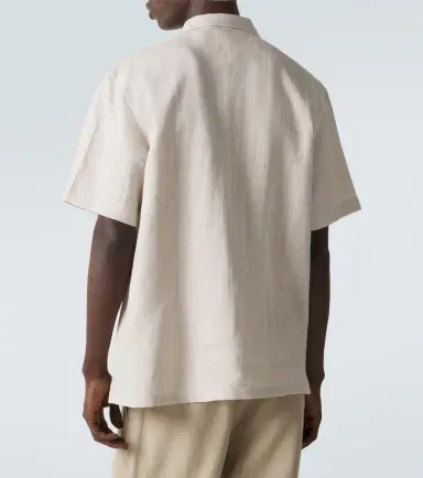 Fedeli Striped linen bowling shirt | Thumbnail 2 Fedeli Striped linen bowling shirt | Thumbnail 2
