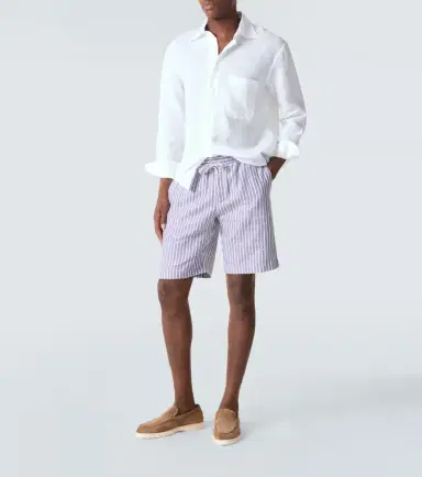 Fedeli Alfa striped linen Bermuda shorts | Thumbnail 5 Fedeli Alfa striped linen Bermuda shorts | Thumbnail 5