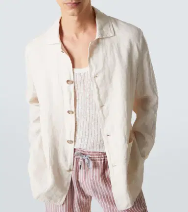 Fedeli Oxford linen jacket | Thumbnail 3 Fedeli Oxford linen jacket | Thumbnail 3