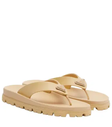 Prada Logo thong sandals | Thumbnail 1 Prada Logo thong sandals | Thumbnail 1