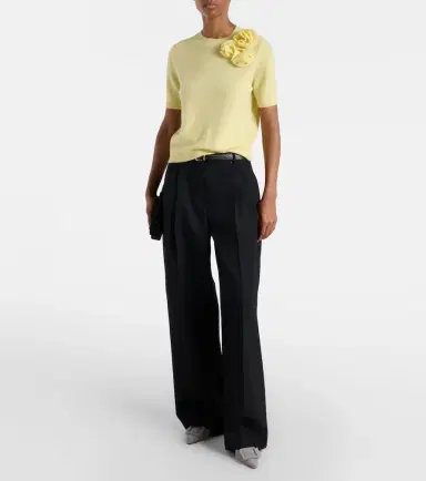 Jardin des Orangers Floral-appliqué cashmere and wool sweater | Thumbnail 2 Jardin des Orangers Floral-appliqué cashmere and wool sweater | Thumbnail 2