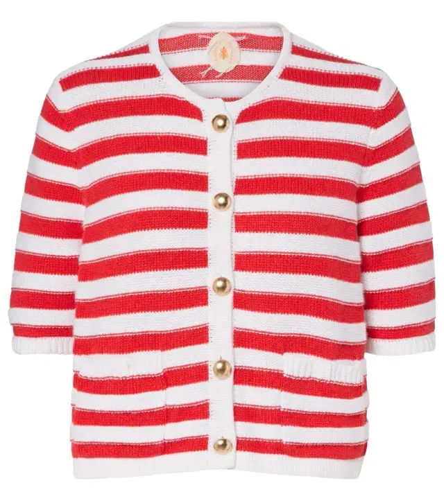 Striped cotton and cashmere cardigan Striped cotton and cashmere cardigan