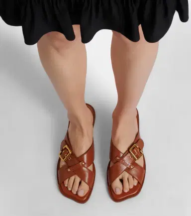 Chloe Chloé Nil leather slides | Thumbnail 5 Chloe Chloé Nil leather slides | Thumbnail 5