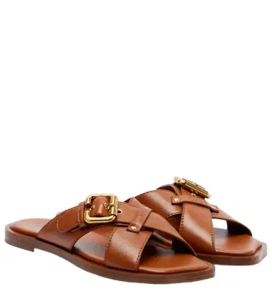 Chloe Chloé Nil leather slides | Thumbnail 1 Chloe Chloé Nil leather slides | Thumbnail 1