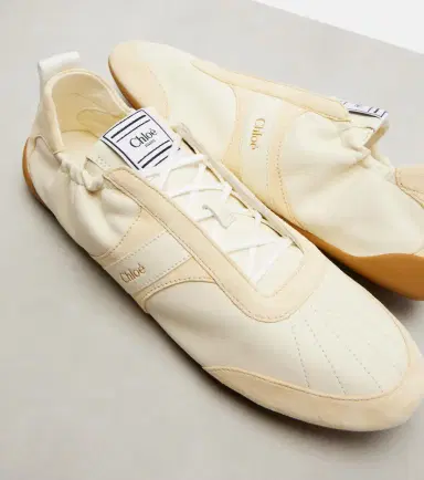 Chloé Chloé Chloé Kick leather and suede sneakers | Thumbnail 3 Chloé Chloé Chloé Kick leather and suede sneakers | Thumbnail 3