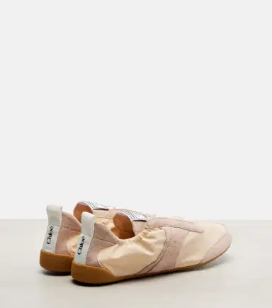 Chloé Chloé Chloé Kick suede-trimmed sneakers | Thumbnail 2 Chloé Chloé Chloé Kick suede-trimmed sneakers | Thumbnail 2
