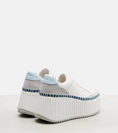 Chloe Chloé Nama leather platform sneakers | Thumbnail 3 Chloe Chloé Nama leather platform sneakers | Thumbnail 3