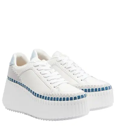 Chloe Chloé Nama leather platform sneakers | Thumbnail 1 Chloe Chloé Nama leather platform sneakers | Thumbnail 1