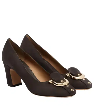 Ferragamo Gancini suede pumps | Thumbnail 1 Ferragamo Gancini suede pumps | Thumbnail 1