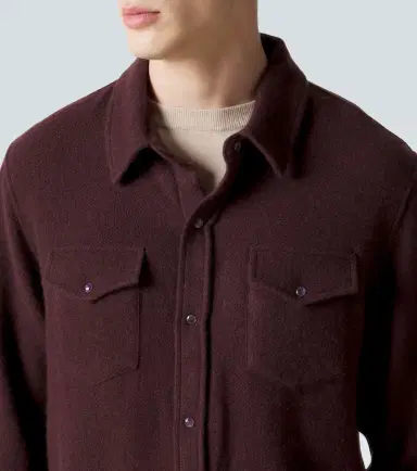 God's True Cashmere Claret cashmere shirt with amethyst | Thumbnail 3 God's True Cashmere Claret cashmere shirt with amethyst | Thumbnail 3