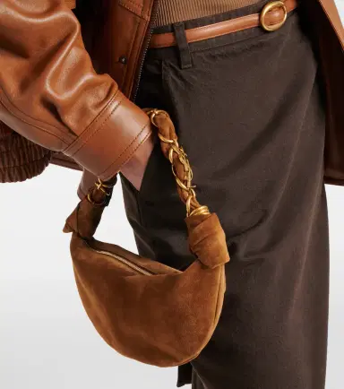 Saint Laurent Amalia Mini suede shoulder bag | Thumbnail 4 Saint Laurent Amalia Mini suede shoulder bag | Thumbnail 4
