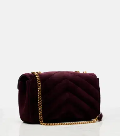Saint Laurent Loulou Small matelassé suede shoulder bag | Thumbnail 2 Saint Laurent Loulou Small matelassé suede shoulder bag | Thumbnail 2
