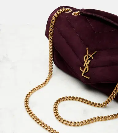 Saint Laurent Loulou Small matelassé suede shoulder bag | Thumbnail 3 Saint Laurent Loulou Small matelassé suede shoulder bag | Thumbnail 3