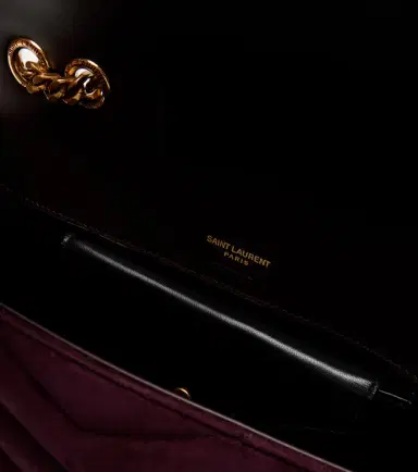 Saint Laurent Loulou Small matelassé suede shoulder bag | Thumbnail 4 Saint Laurent Loulou Small matelassé suede shoulder bag | Thumbnail 4