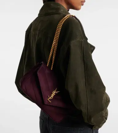 Saint Laurent Loulou Small matelassé suede shoulder bag | Thumbnail 7 Saint Laurent Loulou Small matelassé suede shoulder bag | Thumbnail 7