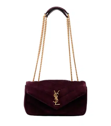 Saint Laurent Loulou Small matelassé suede shoulder bag | Thumbnail 1 Saint Laurent Loulou Small matelassé suede shoulder bag | Thumbnail 1
