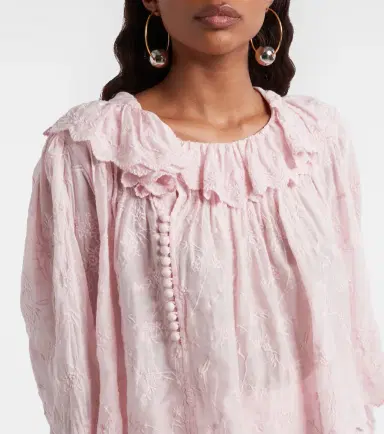 Isabel Marant Zelly embroidered cotton and silk blouse | Thumbnail 5 Isabel Marant Zelly embroidered cotton and silk blouse | Thumbnail 5