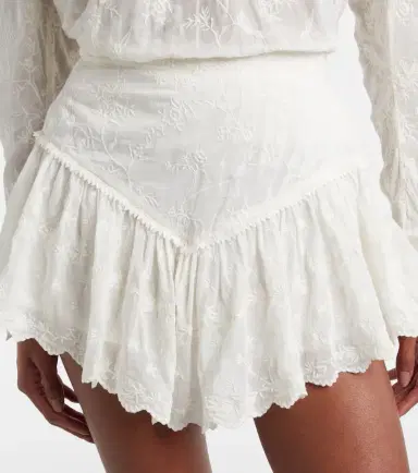 Isabel Marant Zoelia embroidered cotton and silk shorts | Thumbnail 2 Isabel Marant Zoelia embroidered cotton and silk shorts | Thumbnail 2