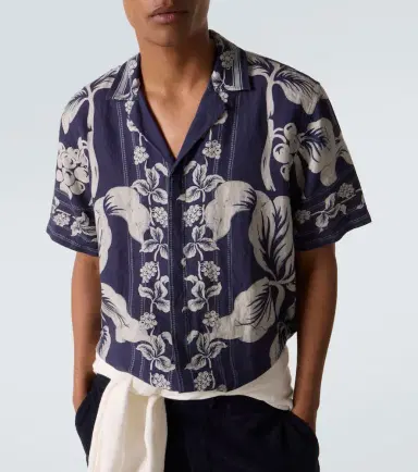 Orlebar Brown Maitan floral linen bowling shirt | Thumbnail 4 Orlebar Brown Maitan floral linen bowling shirt | Thumbnail 4