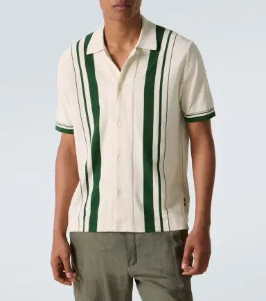 Orlebar Brown Tiernan striped cotton bowling shirt | Thumbnail 2 Orlebar Brown Tiernan striped cotton bowling shirt | Thumbnail 2
