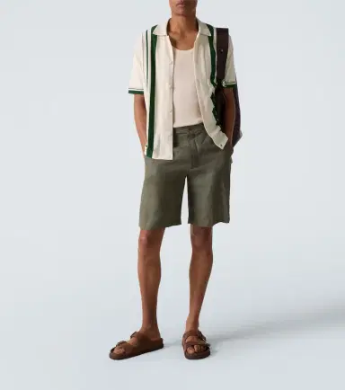 Orlebar Brown Tiernan striped cotton bowling shirt | Thumbnail 4 Orlebar Brown Tiernan striped cotton bowling shirt | Thumbnail 4
