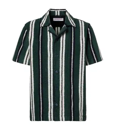 Orlebar Brown Griffith striped terry bowling shirt | Thumbnail 1 Orlebar Brown Griffith striped terry bowling shirt | Thumbnail 1
