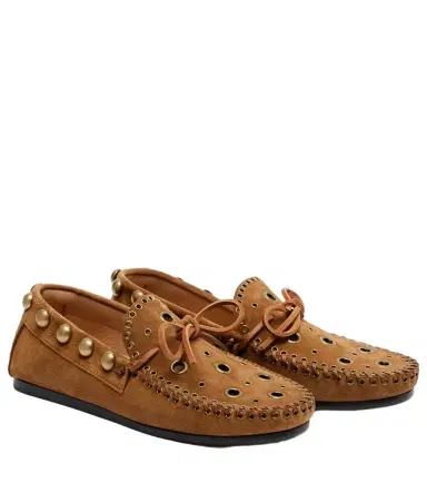 Isabel Marant Fitza studded suede loafers | Thumbnail 1 Isabel Marant Fitza studded suede loafers | Thumbnail 1