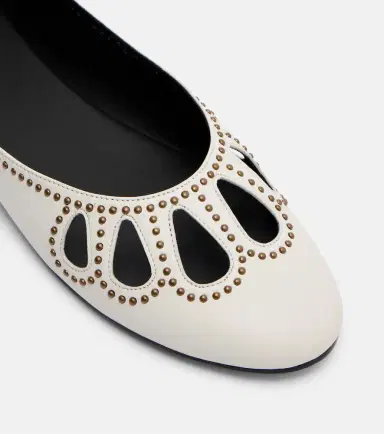 Isabel Marant Bloris studded cutout leather ballet flats | Thumbnail 2 Isabel Marant Bloris studded cutout leather ballet flats | Thumbnail 2