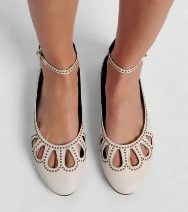 Isabel Marant Bloris studded cutout leather ballet flats | Thumbnail 5 Isabel Marant Bloris studded cutout leather ballet flats | Thumbnail 5