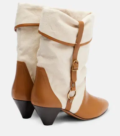 Isabel Marant Darner 55 leather-trimmed ankle boots | Thumbnail 2 Isabel Marant Darner 55 leather-trimmed ankle boots | Thumbnail 2