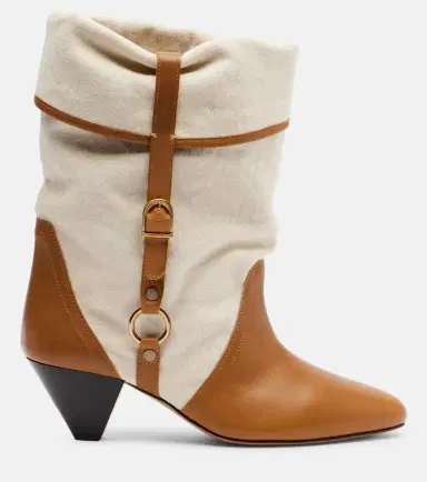 Isabel Marant Darner 55 leather-trimmed ankle boots | Thumbnail 3 Isabel Marant Darner 55 leather-trimmed ankle boots | Thumbnail 3