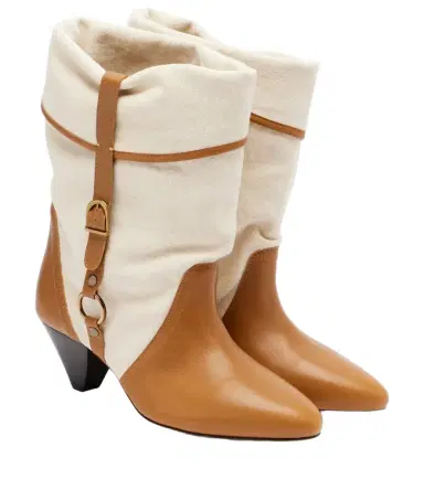 Isabel Marant Darner 55 leather-trimmed ankle boots | Thumbnail 1 Isabel Marant Darner 55 leather-trimmed ankle boots | Thumbnail 1
