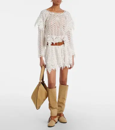 Isabel Marant Silmon leather-trimmed suede knee-high boots | Thumbnail 5 Isabel Marant Silmon leather-trimmed suede knee-high boots | Thumbnail 5