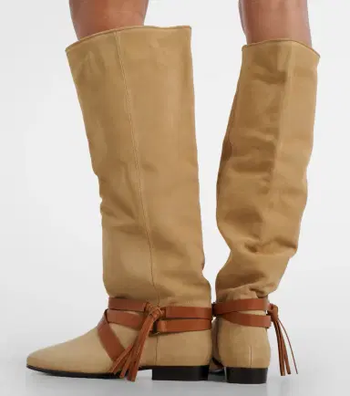 Isabel Marant Silmon leather-trimmed suede knee-high boots | Thumbnail 6 Isabel Marant Silmon leather-trimmed suede knee-high boots | Thumbnail 6