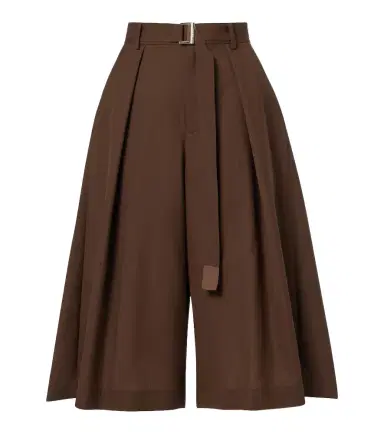 Sacai Pleated belted shorts | Thumbnail 1 Sacai Pleated belted shorts | Thumbnail 1