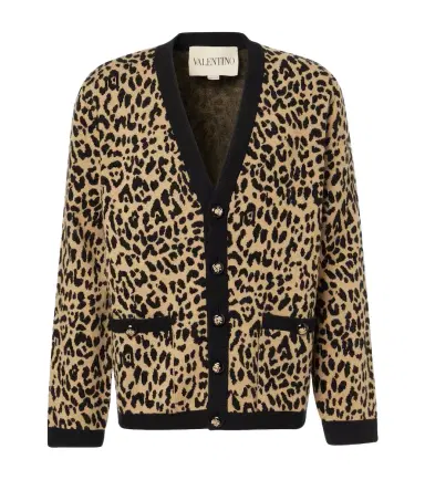 Valentino Jacquard virgin wool cardigan | Thumbnail 1 Valentino Jacquard virgin wool cardigan | Thumbnail 1