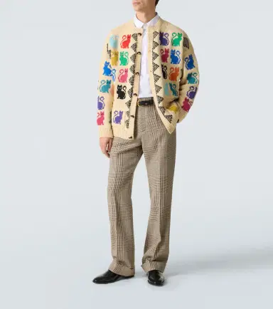 Valentino Jacquard virgin wool cardigan | Thumbnail 2 Valentino Jacquard virgin wool cardigan | Thumbnail 2