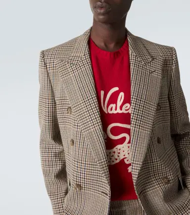 Valentino Prince of Wales check virgin wool blazer | Thumbnail 4 Valentino Prince of Wales check virgin wool blazer | Thumbnail 4