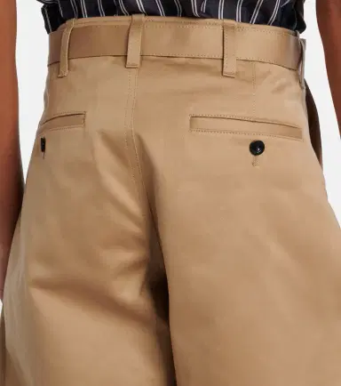 Sacai Belted cropped cotton barrel-leg pants | Thumbnail 2 Sacai Belted cropped cotton barrel-leg pants | Thumbnail 2